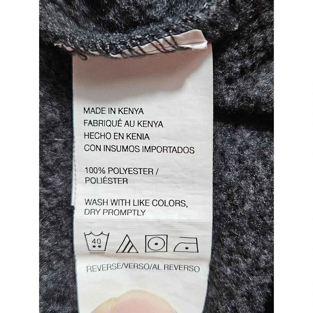Van Heusen Flex Mens Large Gray Marled Mock‎ Neck Quarter Button Sweater 528520